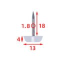 Arc bottom foot nails