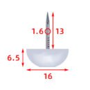 Arc bottom foot nails