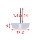 Arc bottom foot nails