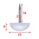 Semi-circular foot nails