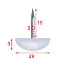 Semi-circular foot nails