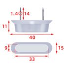 Small square nails and double nails